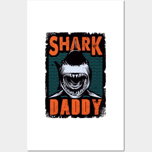 Daddy Shark Retro Vintage Posters and Art